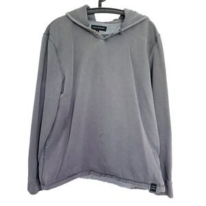 Lucky Brand Mens Gray Hoodie Sweatshirt Med Outdoors Chores Hking Athleisure